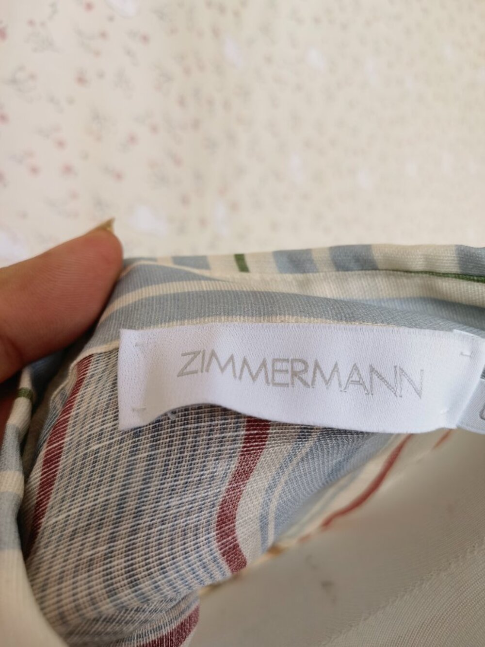 ZIMMERMANN Rebellion patchwork striped linen and silk-blend voile midi wrap dres - Picture 13 of 14